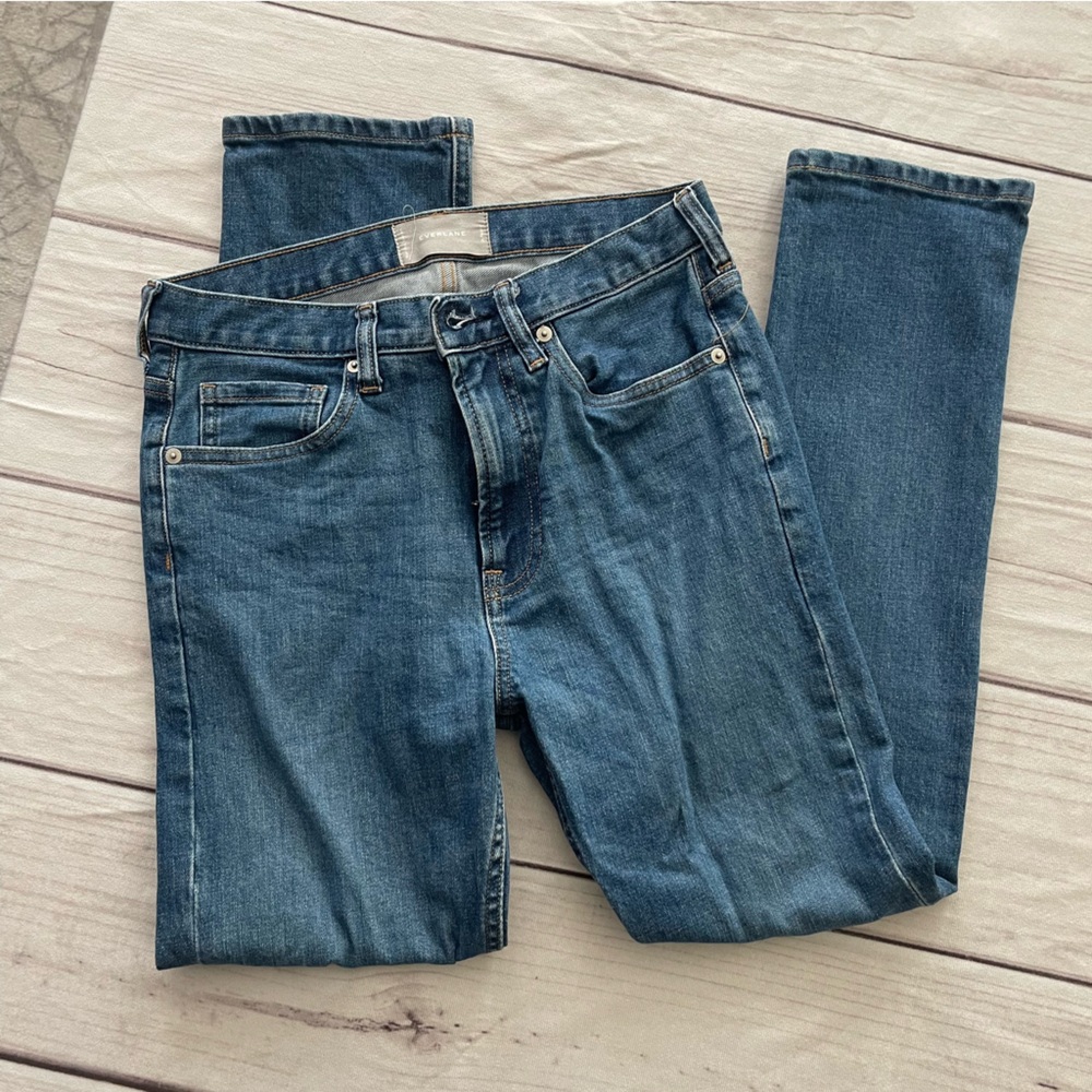 Everlane Blue Straight Jeans Classic Style